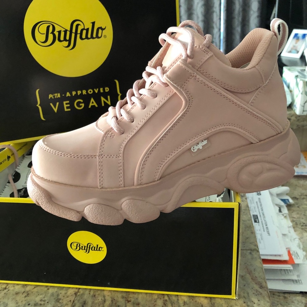 NEW! Buffalo Corin Pink Platform Sneakers